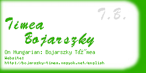 timea bojarszky business card